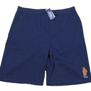 Polo Ralph Lauren Mens Beach Bear Yellow Fleece Shorts XXL/ 2XL